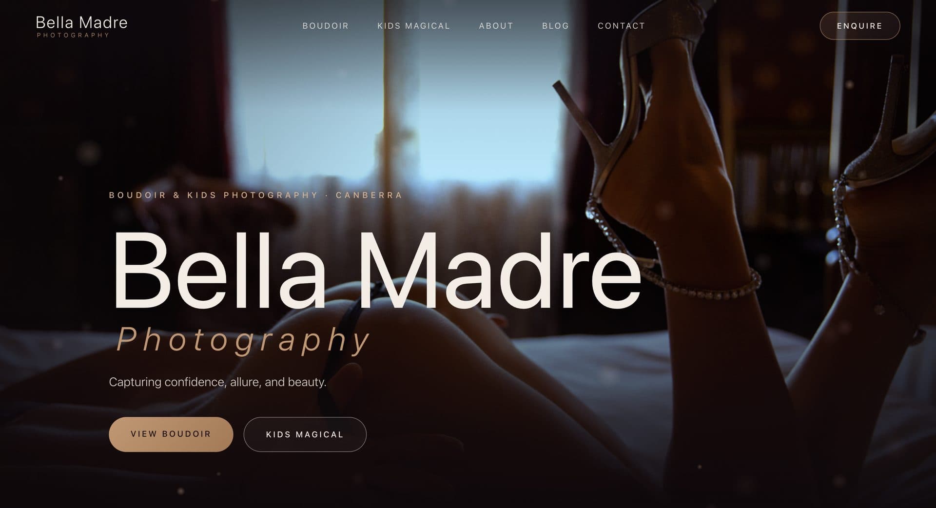 Bella Madre Photography website