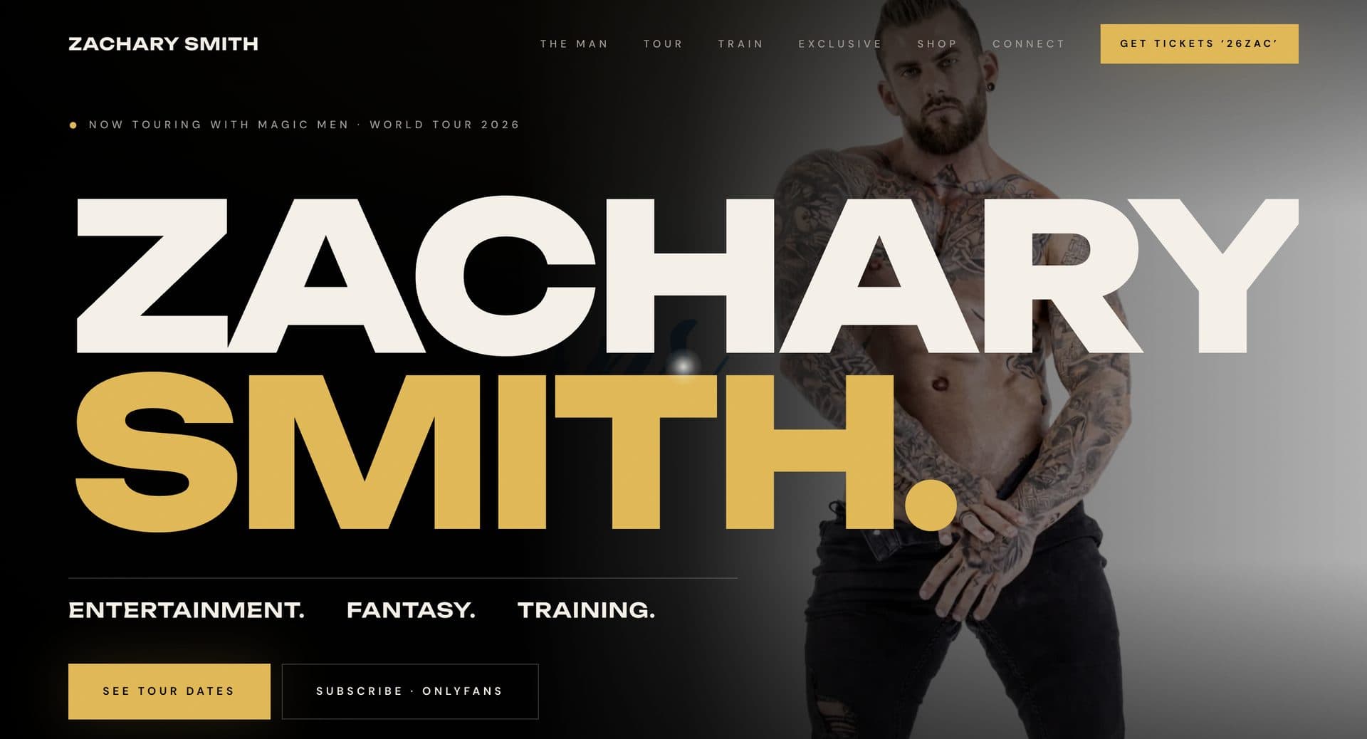 Zachary Smith Fitness personal brand website by IIRONIIC Media
