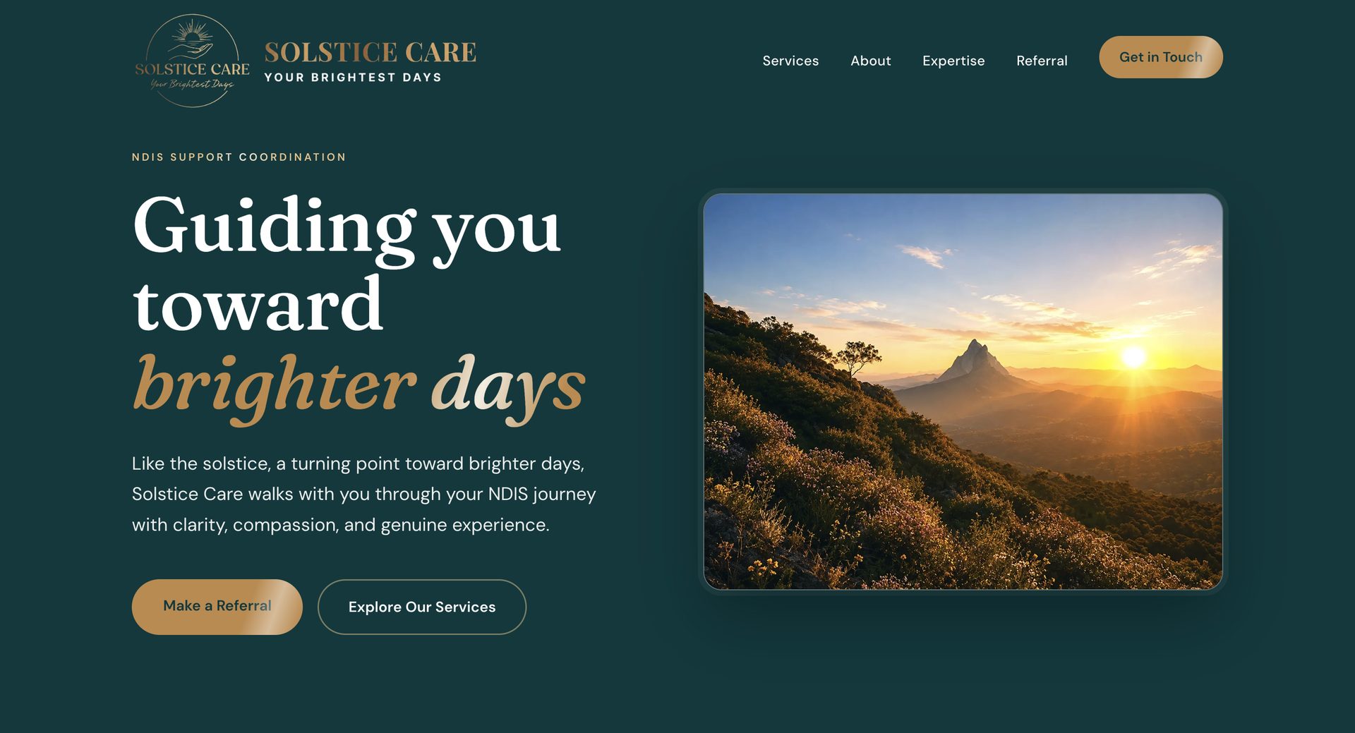 Solstice Care website